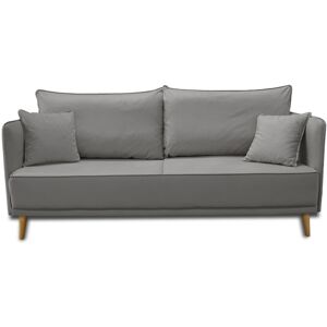 Best Mobilier Canape droit 3 places en velours gris