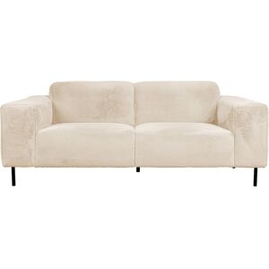 White label Canape 2 places en tissu creme doux L206