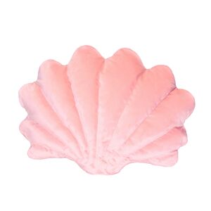 MX HOME Coussin coquillage en velours rose poudre