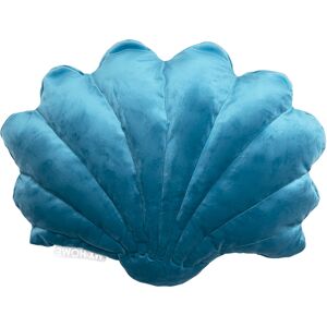 MX HOME Coussin coquillage en velours bleu cyan