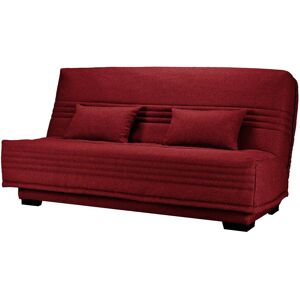 CAMIF Banquette clic-clac, matelas 17 cm en tissu polyester griotte