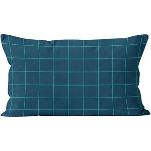 Coast And Valley Coussin motif velours Bleu vert 40x67cm