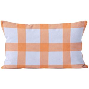 Coast And Valley Coussin vichy velours bleu orange 40x67cm