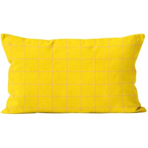 Coast And Valley Coussin a carreaux velours Jaune 40x67cm