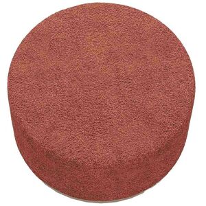 Potiron Paris Grand pouf rond ottoman en bouclette rose