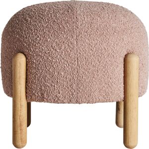 Lastdeco Repose- Pied en Coton Boucle Rose 45x45x36 cm