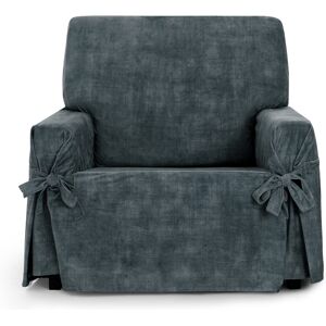 Eysa Housse de fauteuil antitache avec des rubans gris fonce 80 -120cm