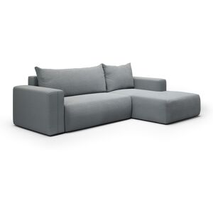 Petits meubles Canape d'angle convertible droite 3 places coffre gris