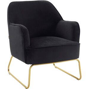 Loft24 Fauteuils rembourree en velours noir