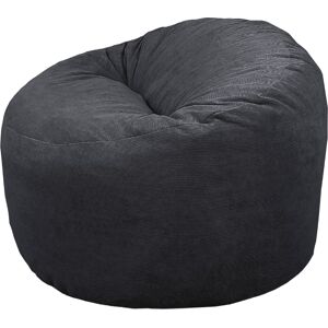 Bananair Pouf velours côtele noir 100 cm