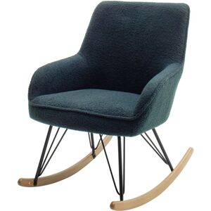 Terre de Nuit Fauteuil rocking chair bouclette vert