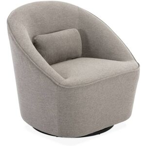 sweeek Fauteuil pivotant 360° en tissu taupe