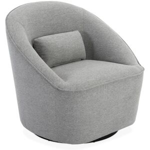 sweeek Fauteuil pivotant 360° en tissu gris clair