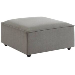 sweeek Pouf carre en tissu deperlant gris clair