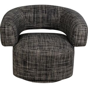 Kare Design Fauteuil pivotant en polyester noir et blanc