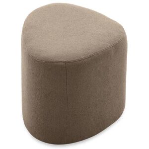 sweeek Tabouret, pouf galet en tissu couleur taupe