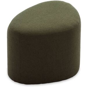 sweeek Tabouret, pouf galet en tissu couleur kaki