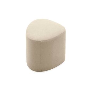 sweeek Tabouret, pouf galet en tissu couleur beige