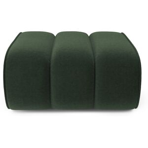 Atelier Baïta Pouf carre en velours vert sapin