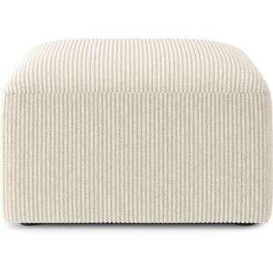 Atelier Baïta Pouf carre en velours côtele beige