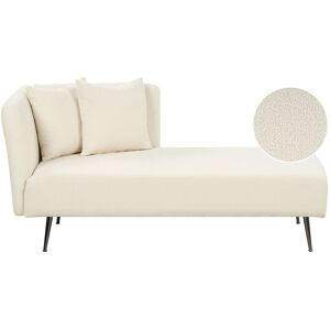 Beliani Chaise longue côte gauche boucle blanc