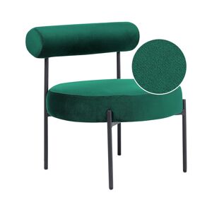 Beliani Fauteuil design en velours emeraude