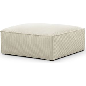 Homifab Pouf / repose-pieds en velours côtele beige