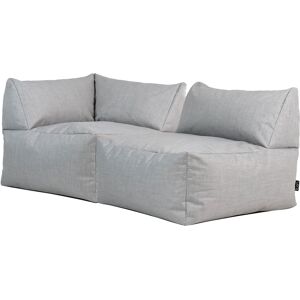 Icon Ensemble 2 poufs modulaires d'interieur et d'exterieur gris