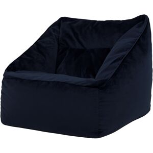 Icon Pouf fauteuil velours bleu minuit