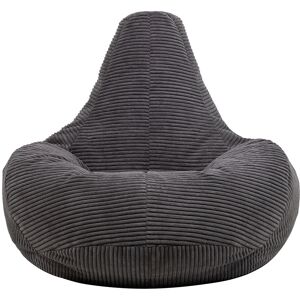 Icon Pouf inclinable velours côtele gris anthracite