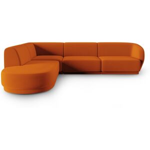 CXL by Christian Lacroix Canape d'angle gauche modulable 5 places en velours terracotta