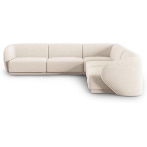 CXL by Christian Lacroix Canape d'angle modulable symetrique 6 places en chenille beige clair