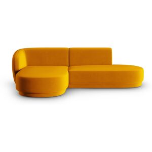 CXL by Christian Lacroix Canape d'angle gauche modulable 4 places en velours jaune