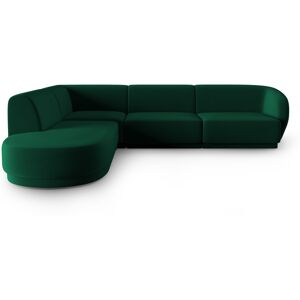 CXL by Christian Lacroix Canape d'angle gauche modulable 5 places en velours vert bouteille