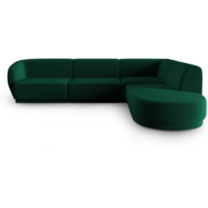 CXL by Christian Lacroix Canape d'angle droit modulable 5 places en velours vert bouteille