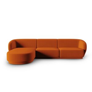 CXL by Christian Lacroix Canape d'angle gauche modulable 4 places en velours terracotta