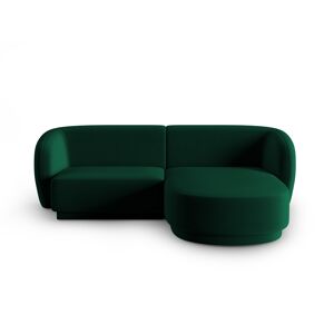 CXL by Christian Lacroix Canape d'angle droit modulable 3 places en velours vert bouteille