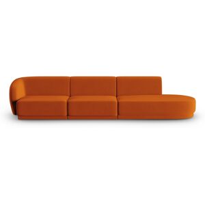 CXL by Christian Lacroix Canape modulable droit 4 places en velours terracotta