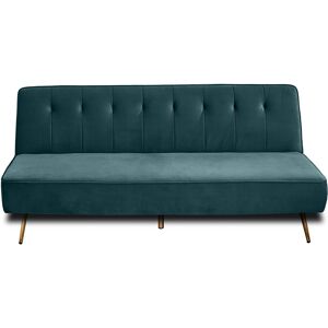 Best Mobilier Canape droit convertible 2 places en velours bleu