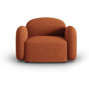 Micadoni Home Fauteuil en tissu chenille melange de terre cuite