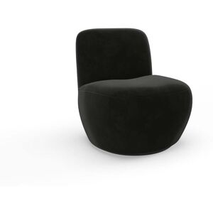 Sia Home Fauteuil pivotant en velours noir