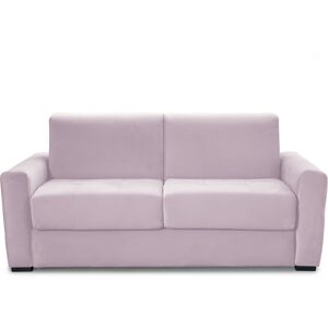 Homifab Canape convertible express 3 places en velours rose pale