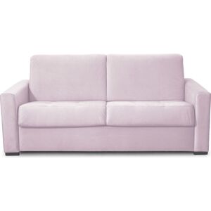 Homifab Canape convertible express 3 places en velours rose pale