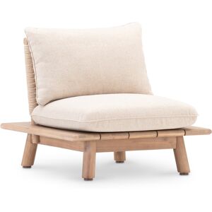 Defora Home Fauteuil en bois et corde beige