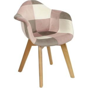 The Home Deco Kids Fauteuil patchwork pour enfants léonie rose