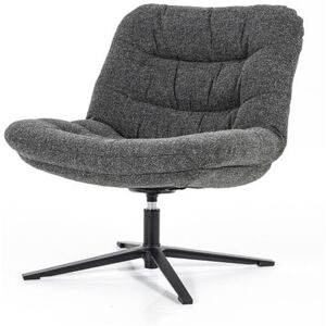 Meubles & Design Fauteuil tendance en tissu gris anthracite