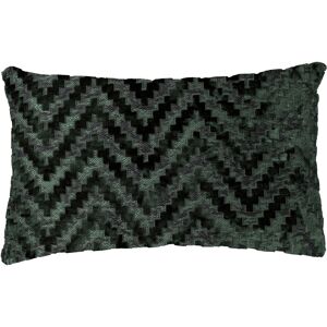 Hoii Coussin vert en velours 30x50 cm avec motif