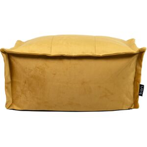 Icon Pouf velours jaune ocre