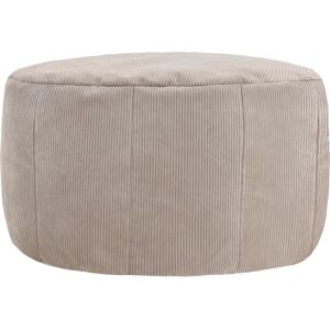 Icon Pouf en velours finement côtelé demi-lune beige