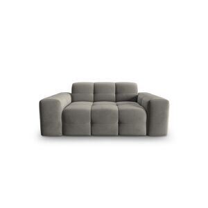 Micadoni Home Canapé 2 places en tissu velours gris foncé